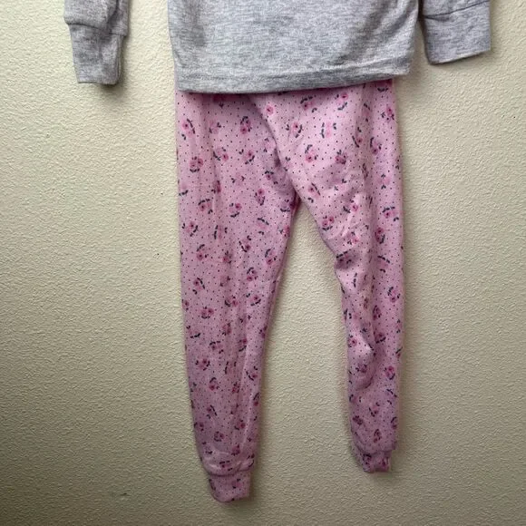 Laura Ashley Toddler Pink/Gray Ditsy Floral Sleep Set size 4 t - Picture 4 of 6